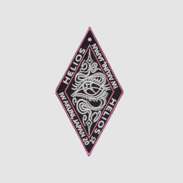 Diamond-shaped Big Dawg Xolo glow-in-the-dark embroidered patch – durable streetwear accessory.