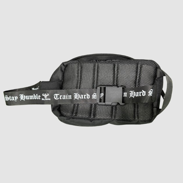 Big Dawg Xolo black fanny bag with logo strap – durable lifestyle accessory.