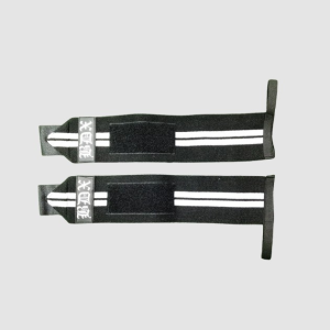 White Big Dawg Xolo wrist wraps with bold logo – durable training support gear.
