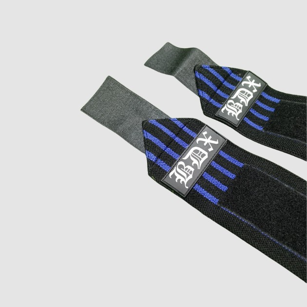 Blue Big Dawg Xolo lifting straps with bold logo – durable training gear.